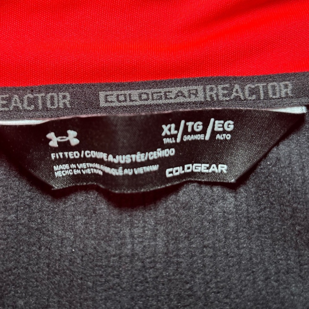 Under Armour ColdGear Reactor Mens 1/4 Zip Pullover XL Tall Black Fitted - Picture 4 of 6